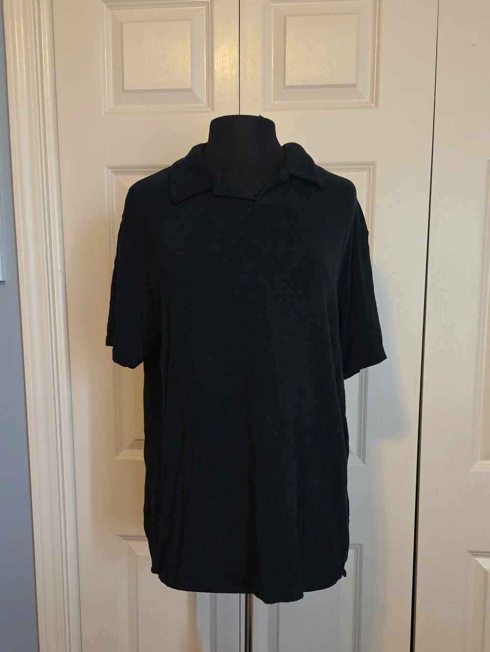 Banana Republic Black Short-Sleeve Polo